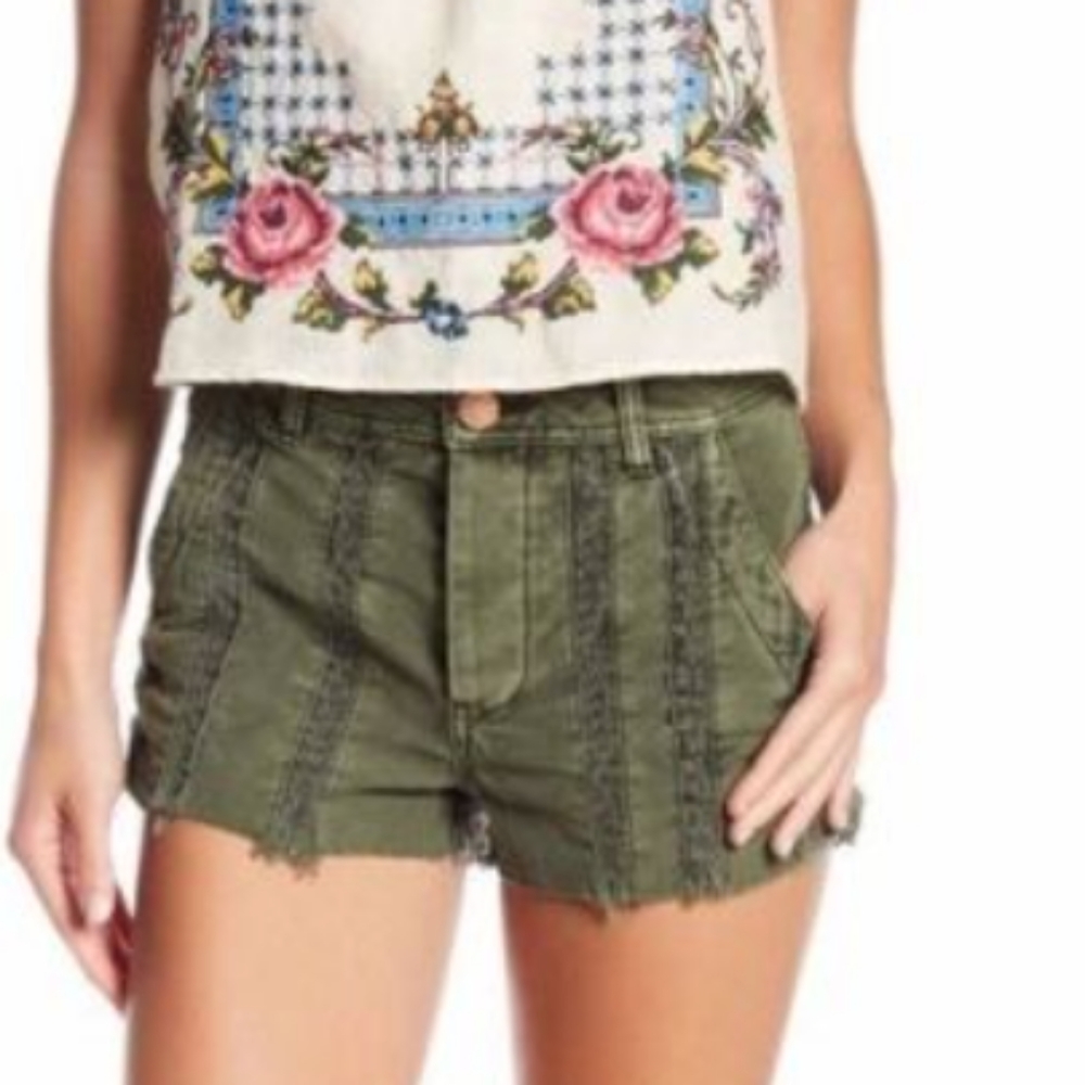 Free People Great Expectations Button Fly Shorts